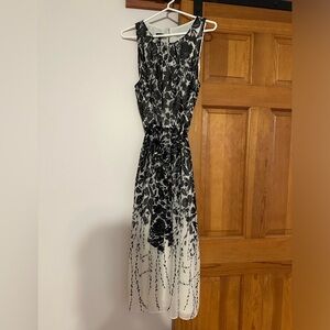 NWT Talbots sz 14 black and white floral dress